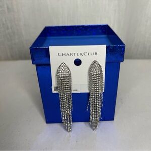 Charter Club Silver Cascading Earrings